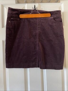 Brown corduroy mini skirt